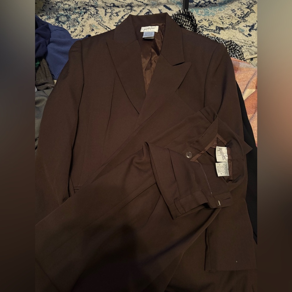 Jacqueline Ferrar Chocolate Brown Wool Blend Blazer
